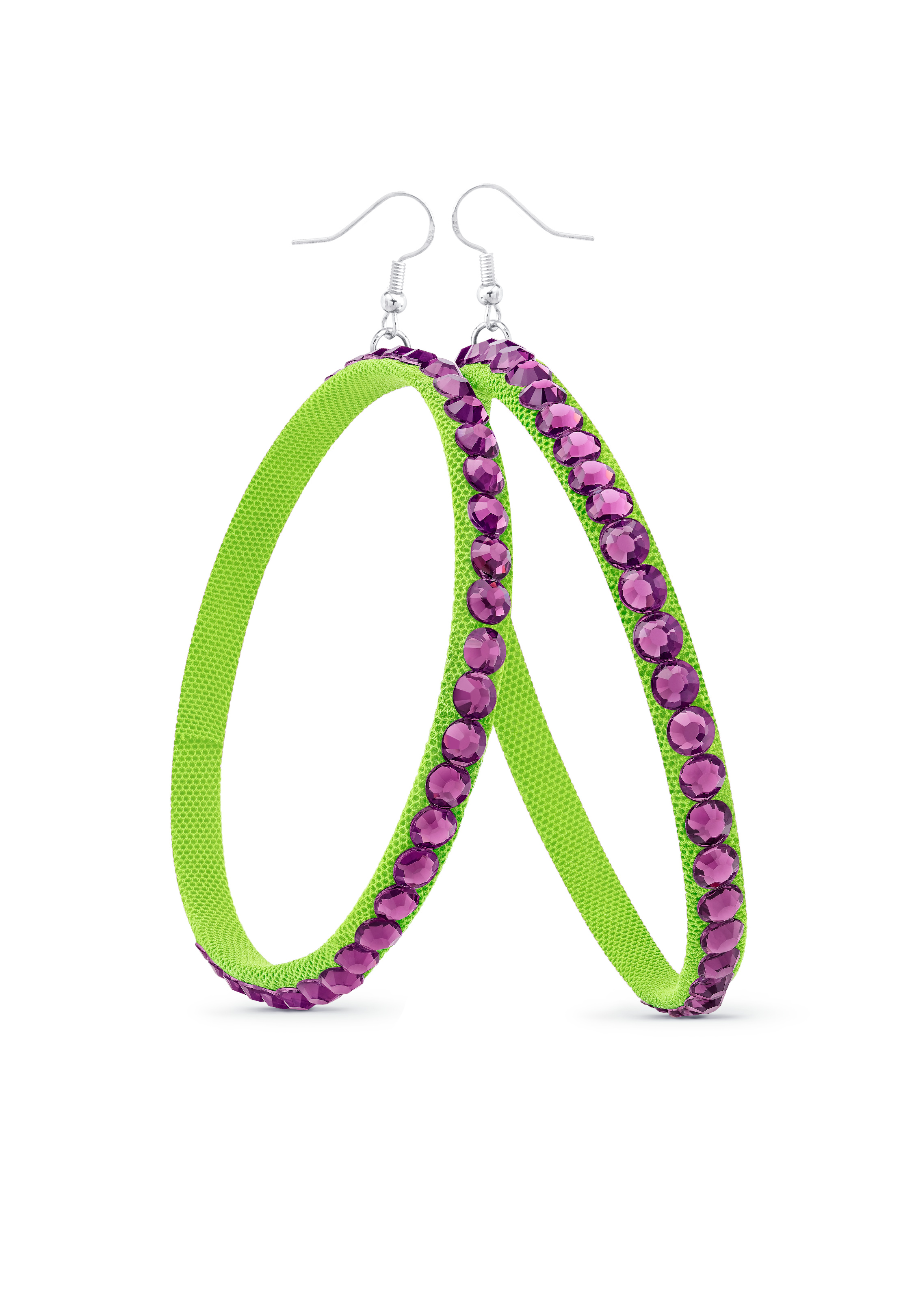 TEST - Soft Hoop Earring-Amethyst-Lime