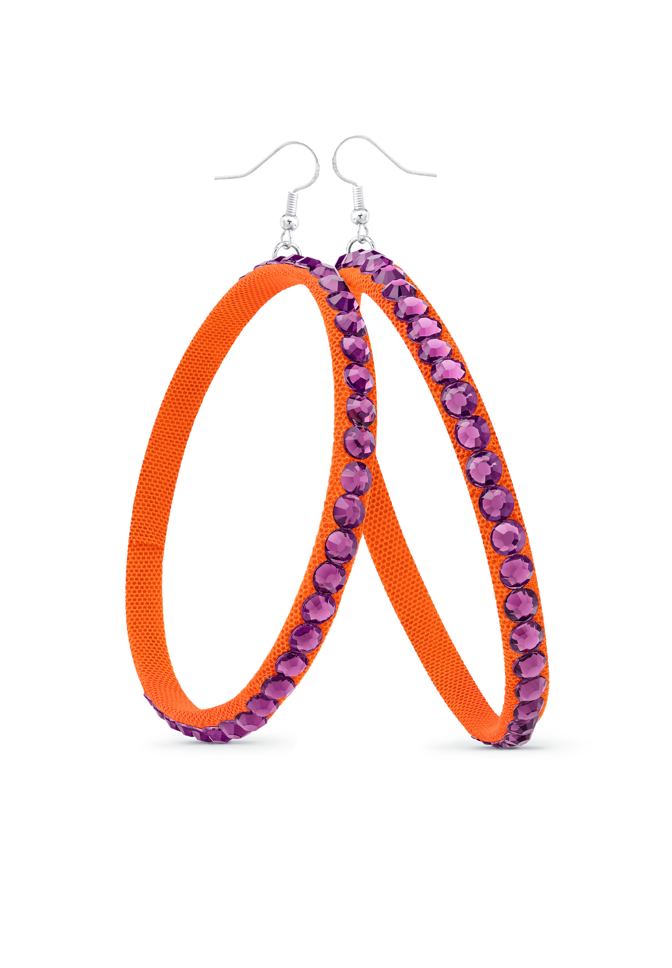 TEST - Soft Hoop Earring-Amethyst-Tangerine