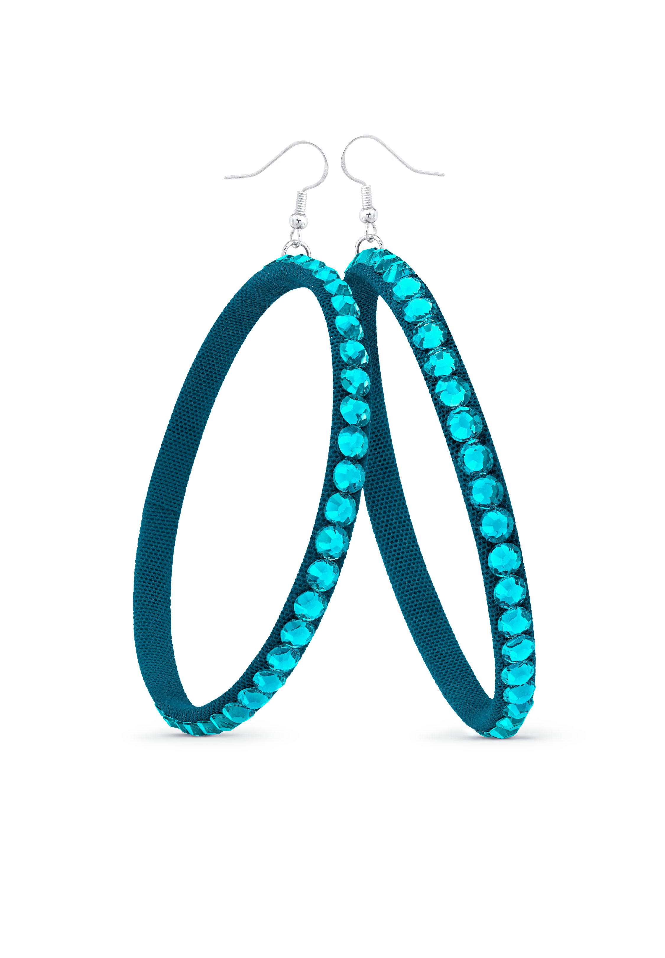 TEST - Soft Hoop Earring-Blue Zircon-Jade