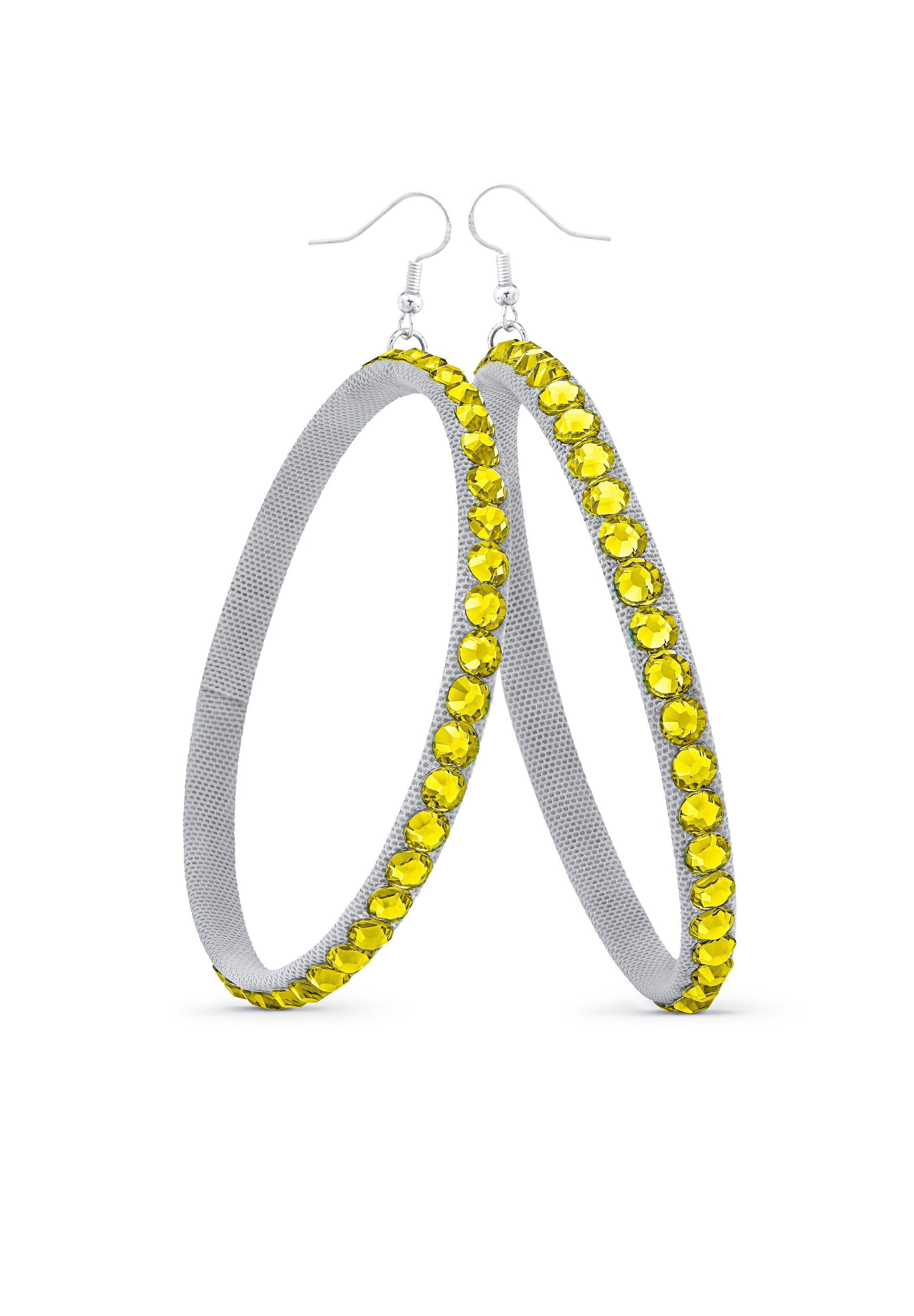 TEST - Soft Hoop Earring-Citrine-Silver