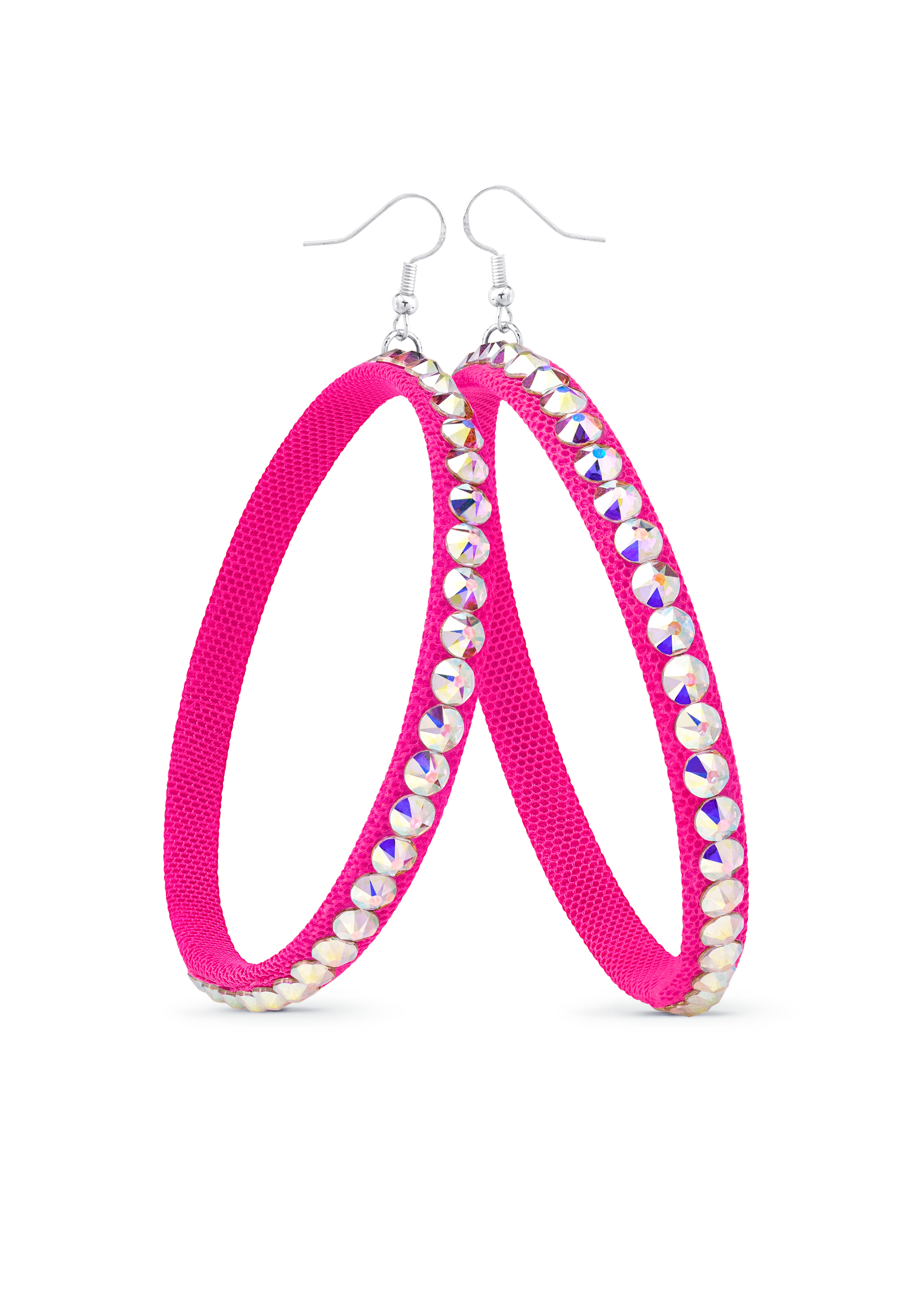 TEST - Soft Hoop Earring-Crystal AB-Cerise