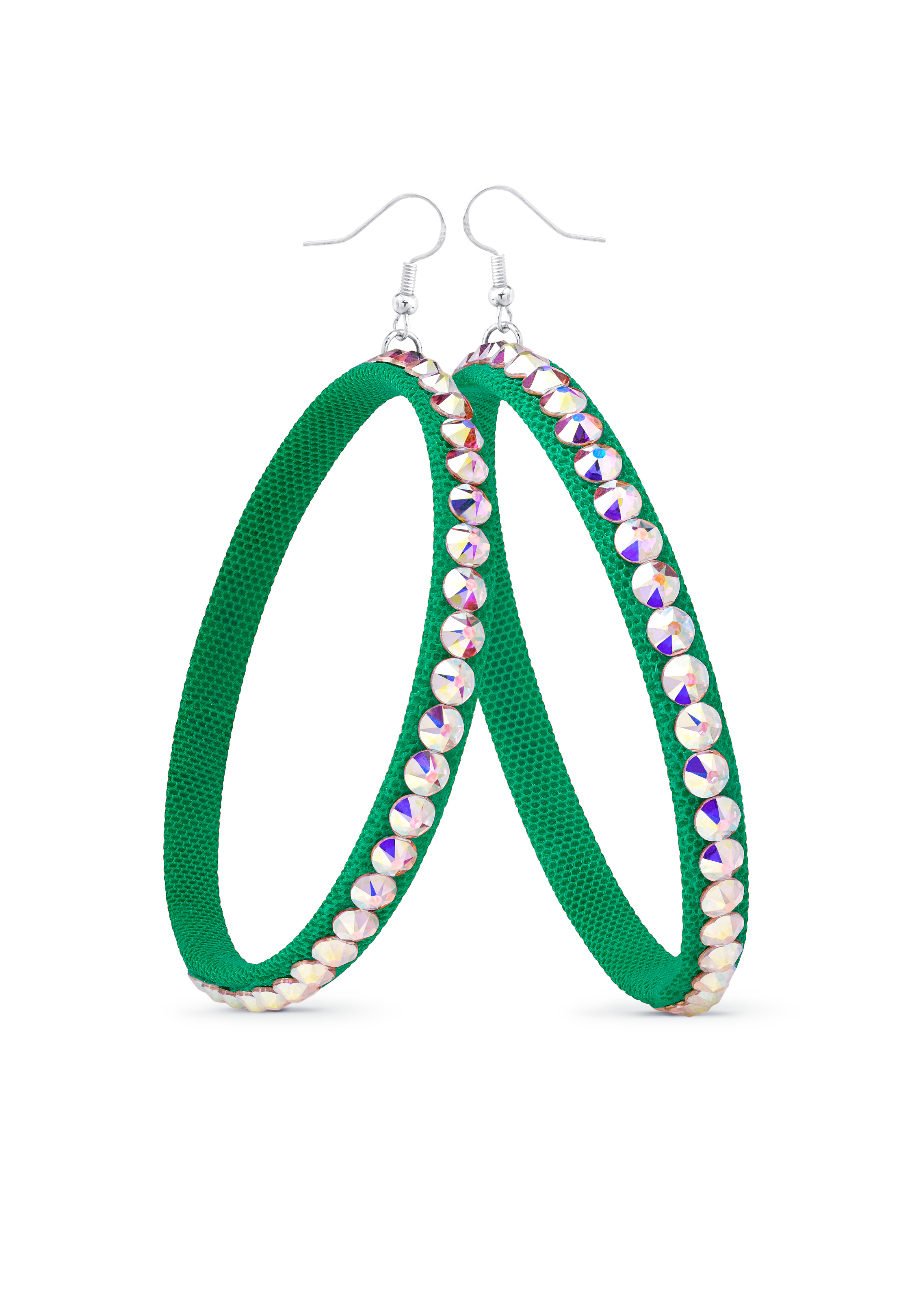 TEST - Soft Hoop Earring-Crystal AB-Emerald