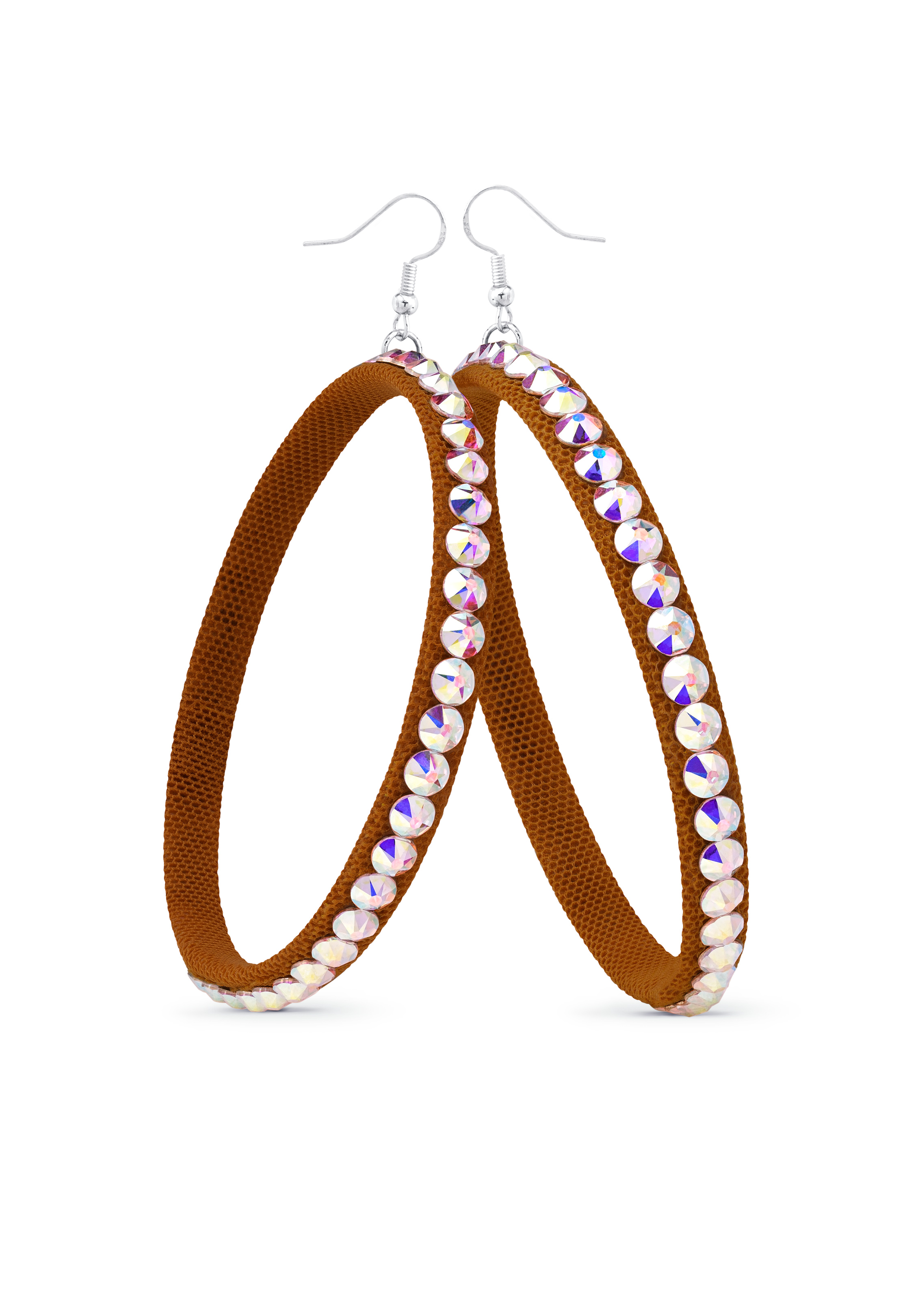 TEST - Soft Hoop Earring-Crystal AB-Latin Tan