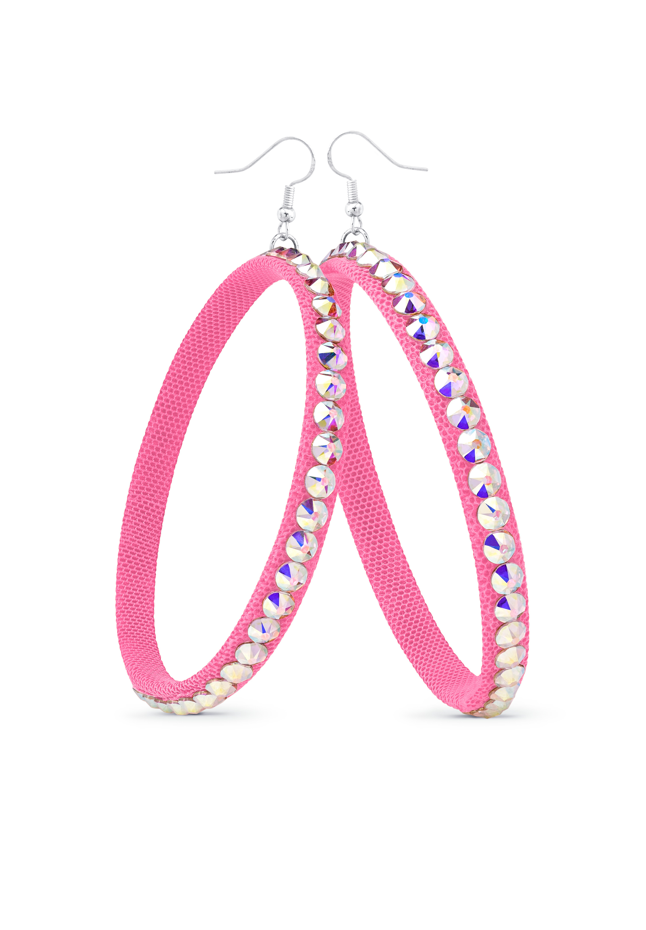 TEST - Soft Hoop Earring-Crystal AB-Rose Pink