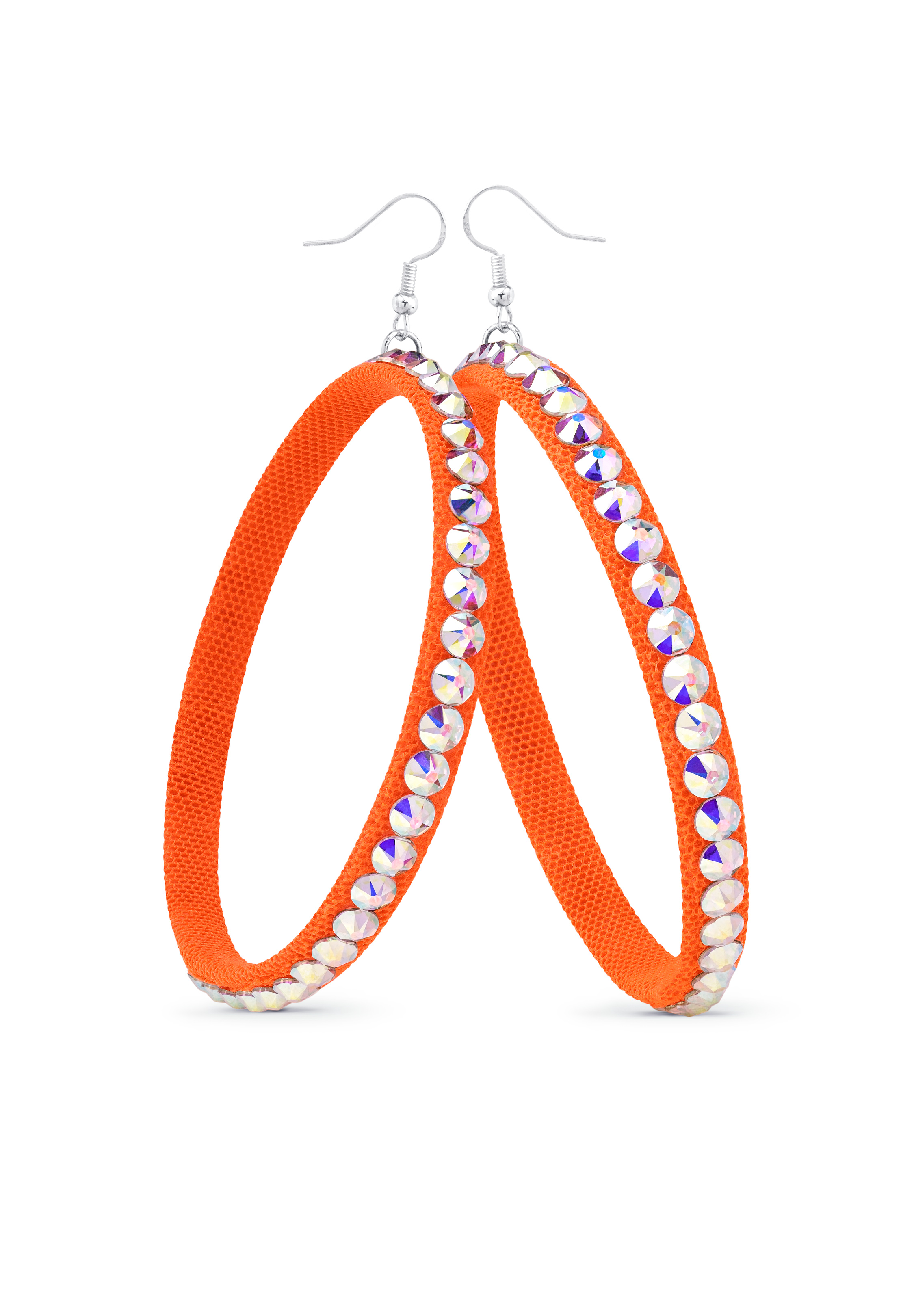 TEST - Soft Hoop Earring-Crystal AB-Tangerine