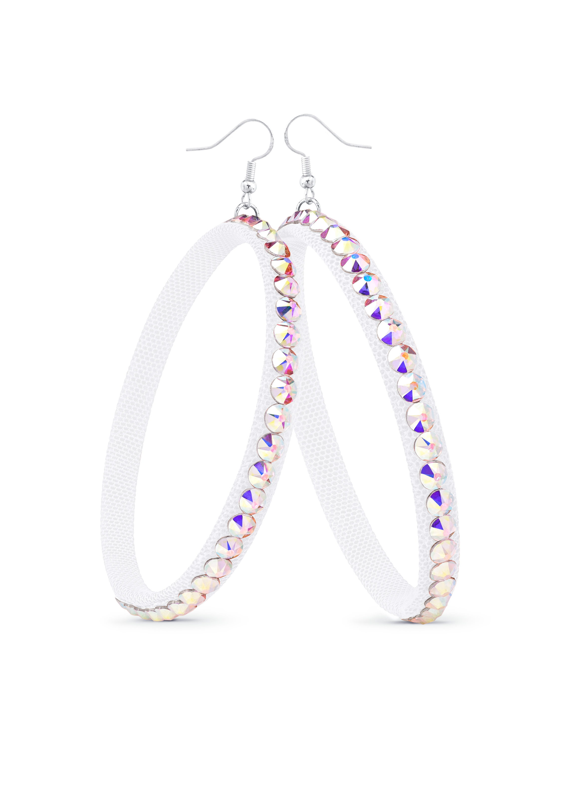 TEST - Soft Hoop Earring-Crystal AB-White