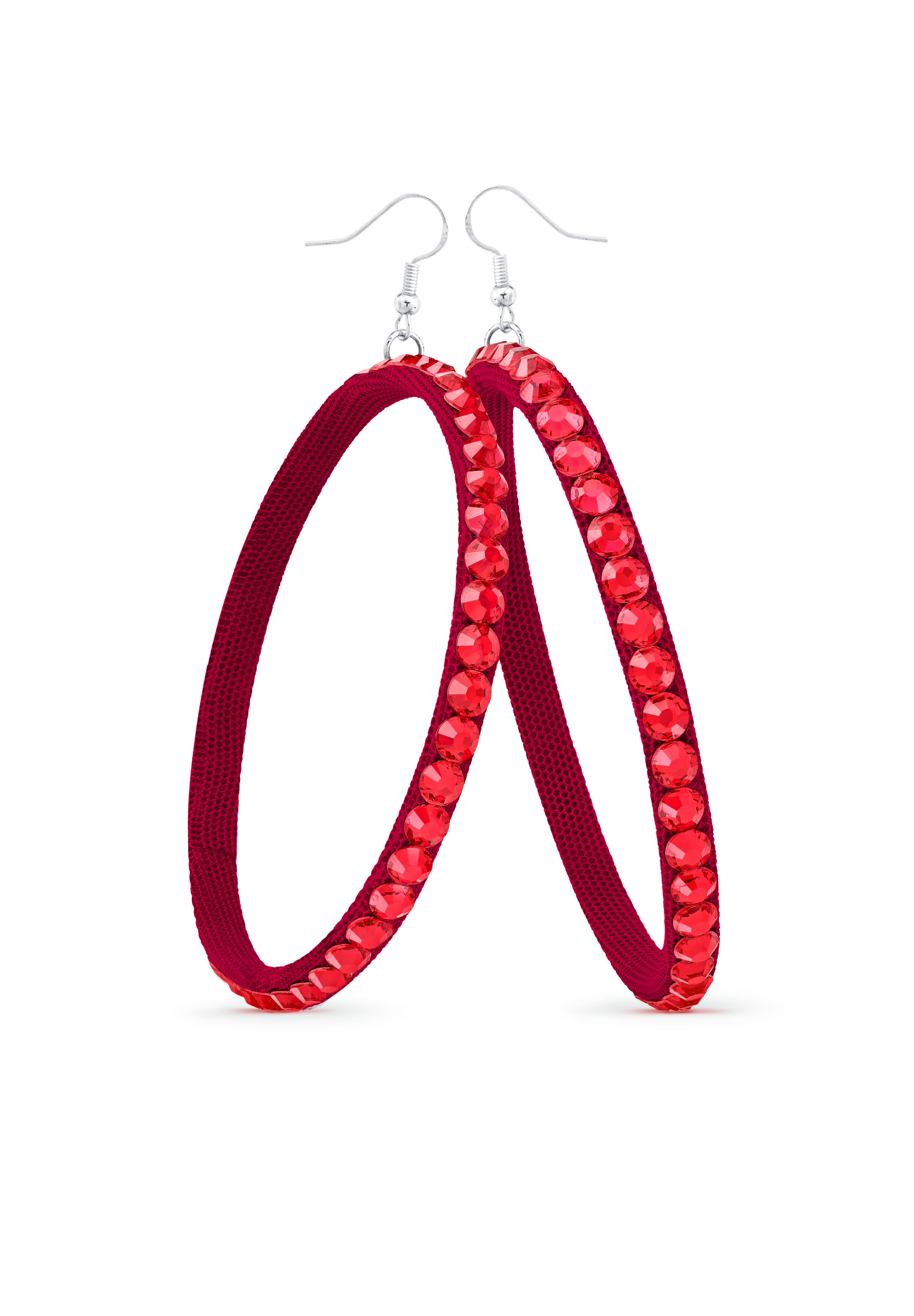 TEST - Soft Hoop Earring-Light Siam-Burgundy