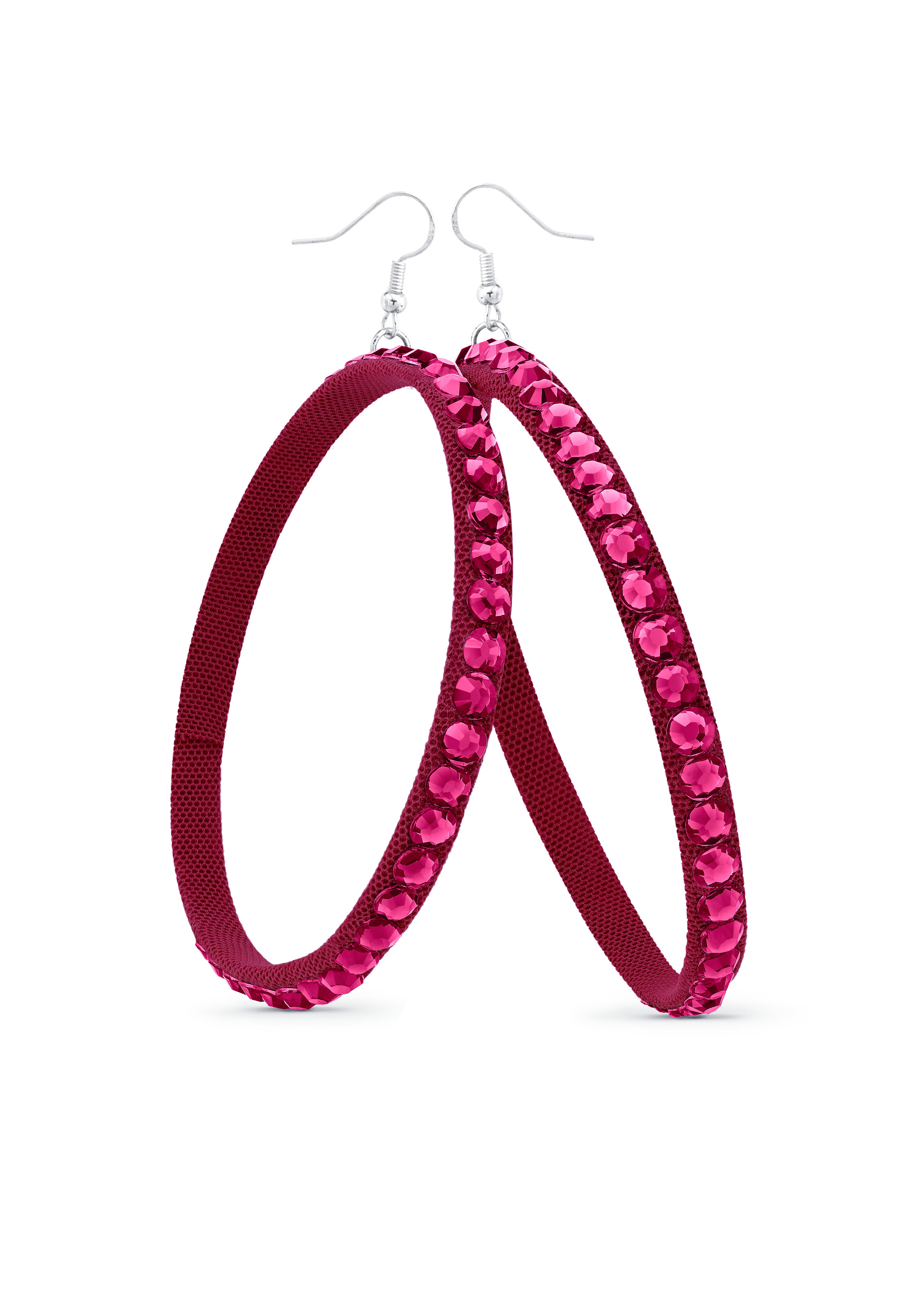 TEST - Soft Hoop Earring-Ruby-Burgundy