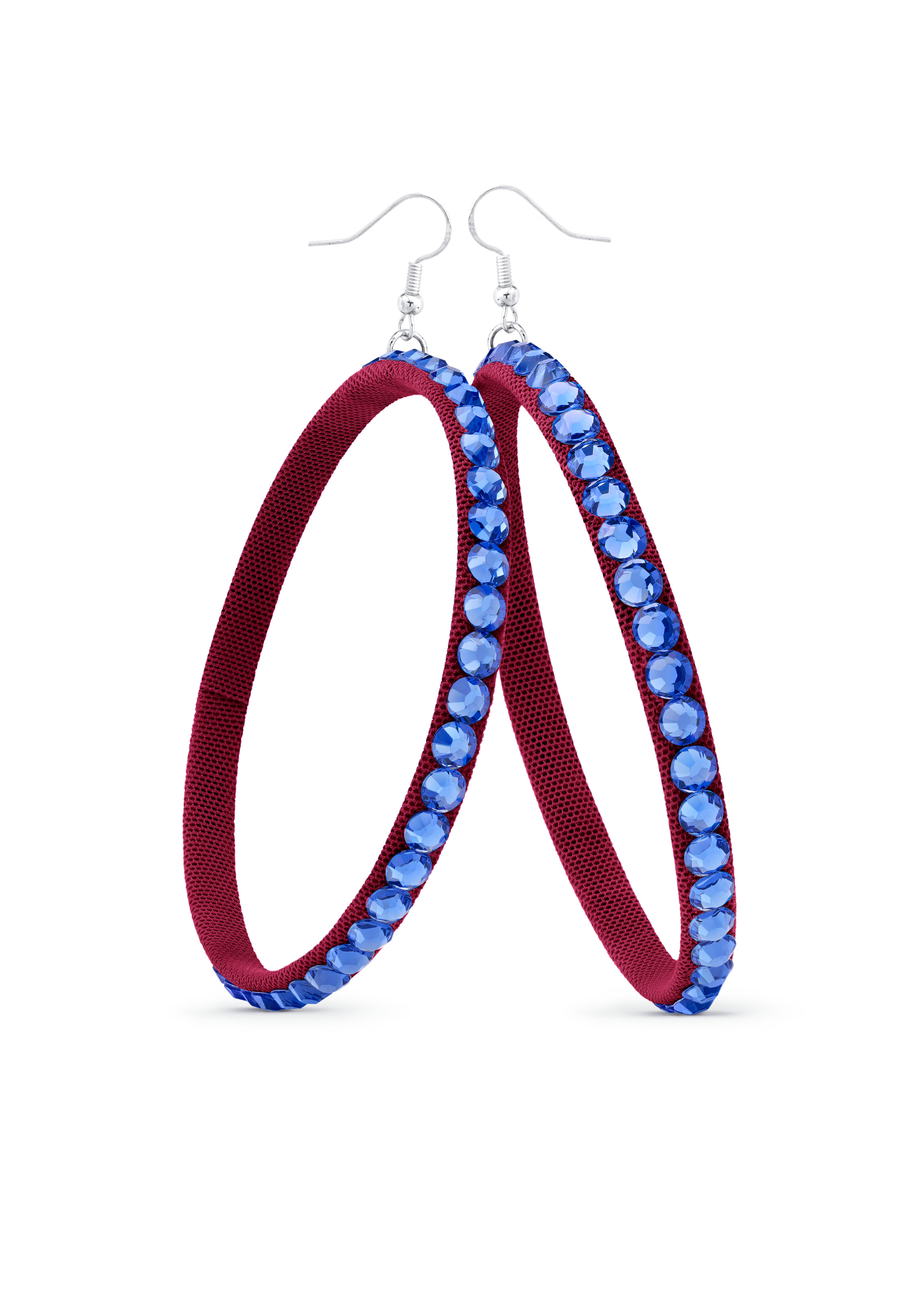 TEST - Soft Hoop Earring-Sapphire-Burgundy