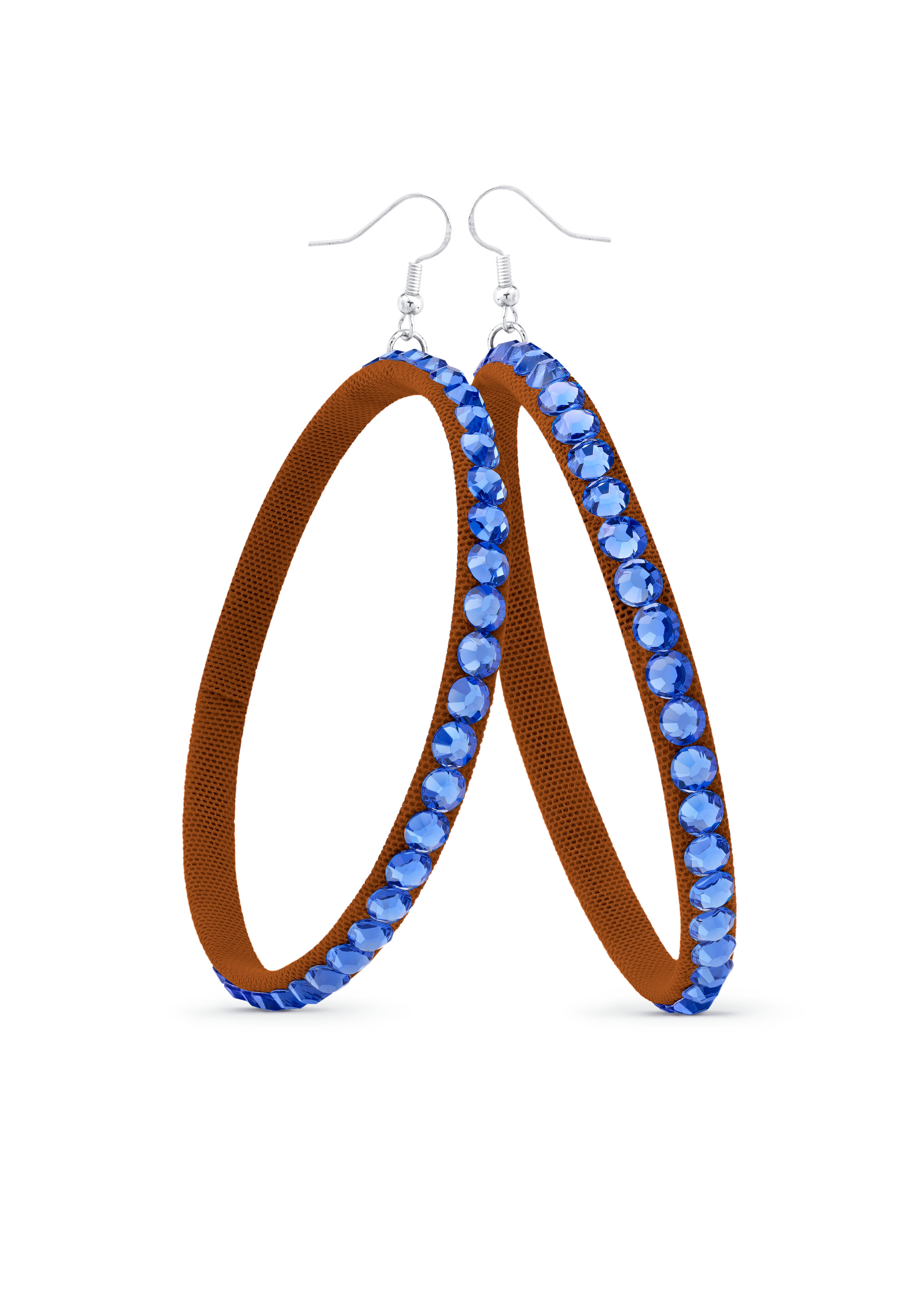 TEST - Soft Hoop Earring-Sapphire-Latin Tan