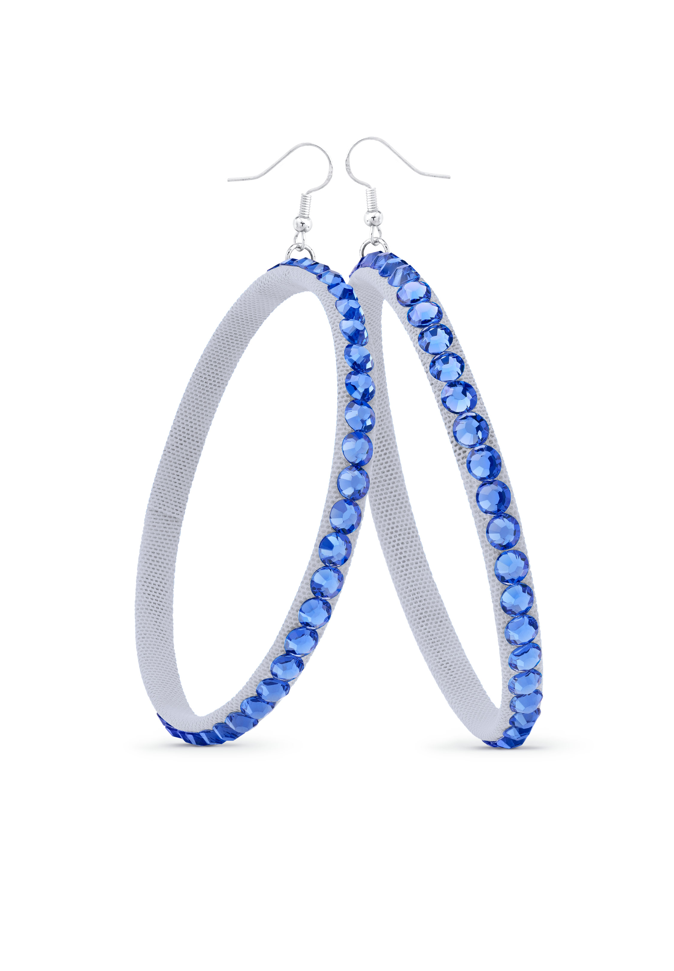TEST - Soft Hoop Earring-Sapphire-Silver