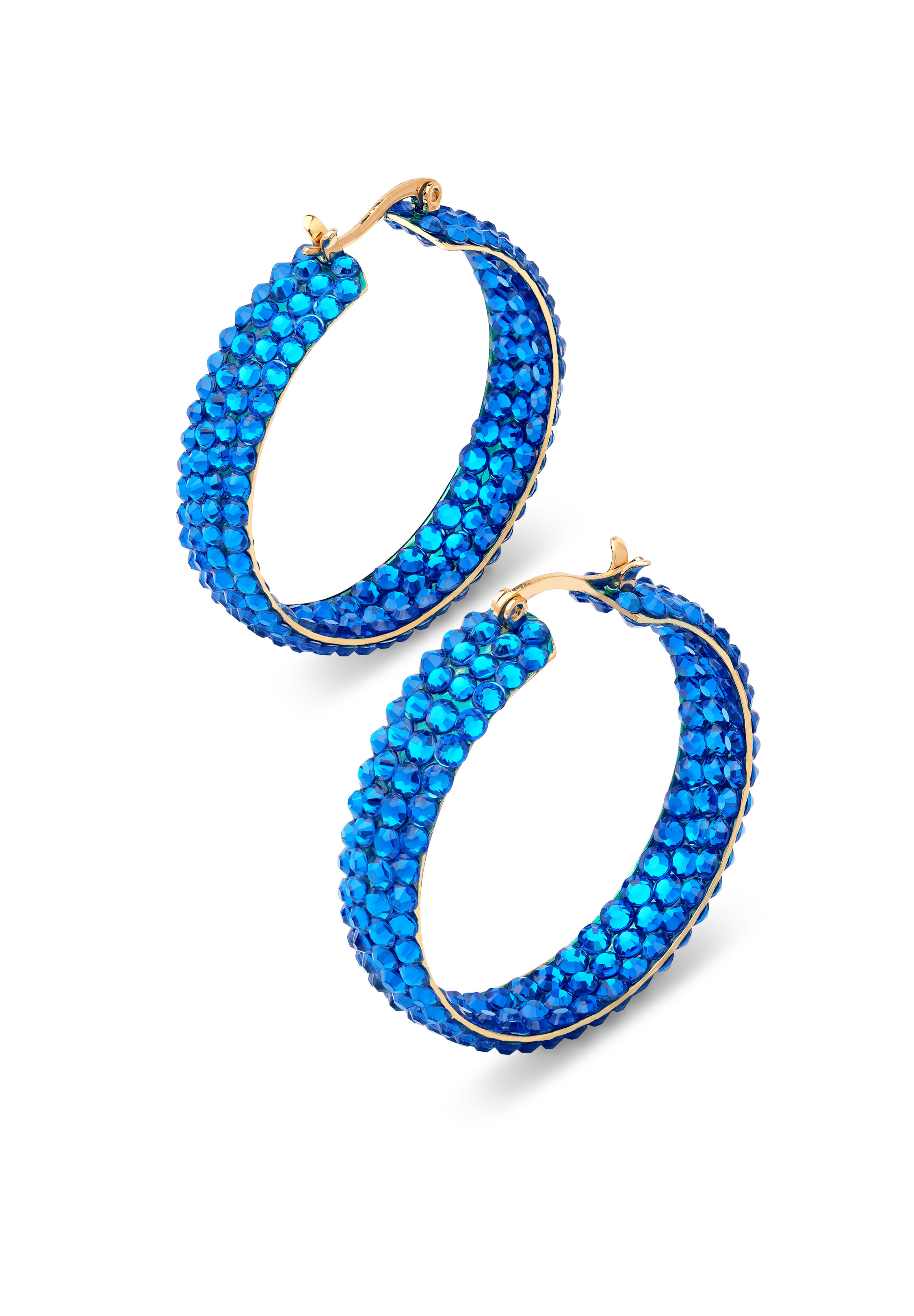 Triple Sparkle Earrings-M (1.5 x 1.5 inch)-Capri Blue
