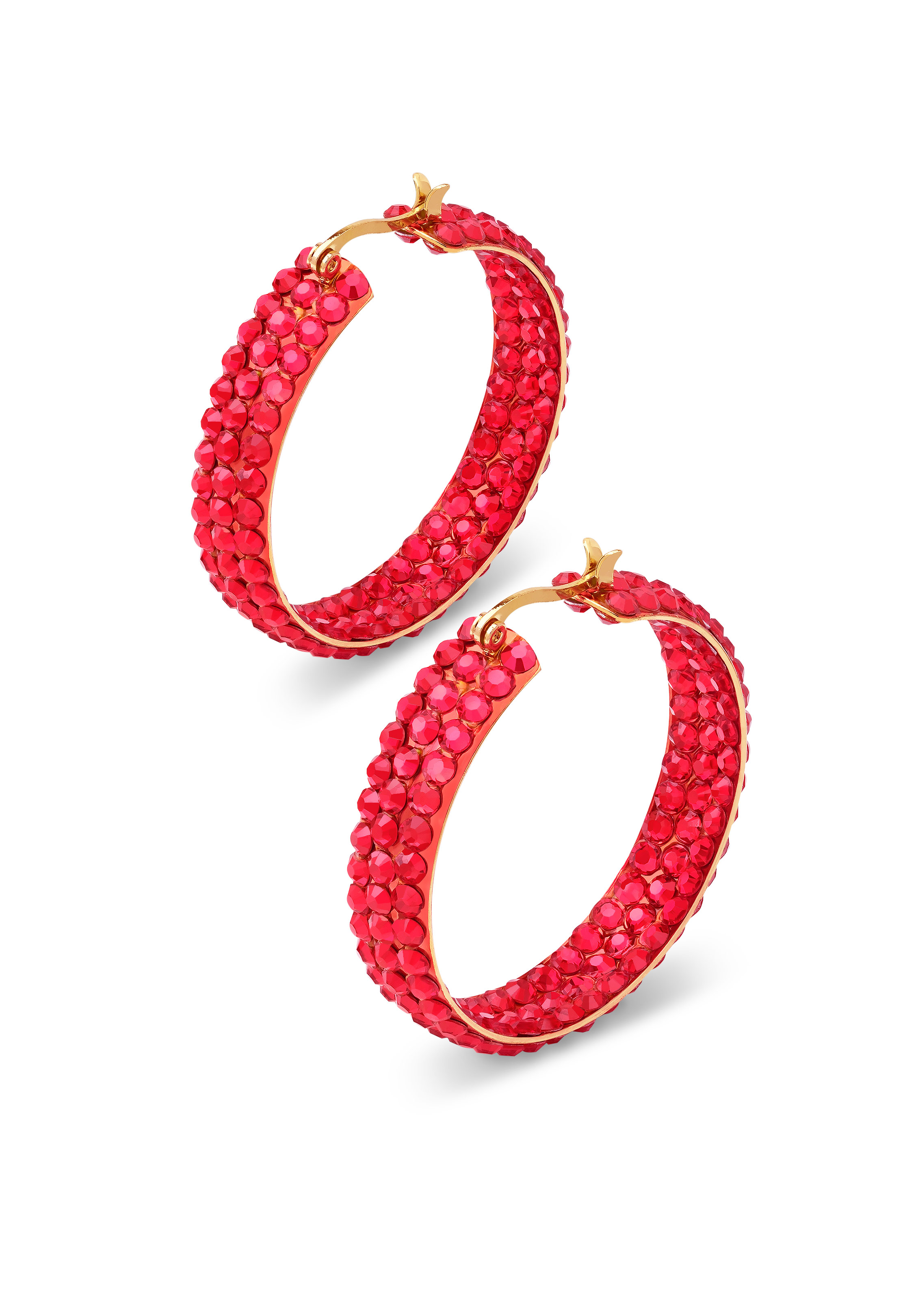 Triple Sparkle Earrings-M (1.5 x 1.5 inch)-Light Siam