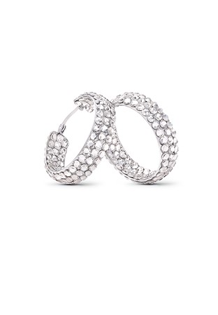 Triple Sparkle Earrings-S (1.25 x 1.25 inch)-Crystal