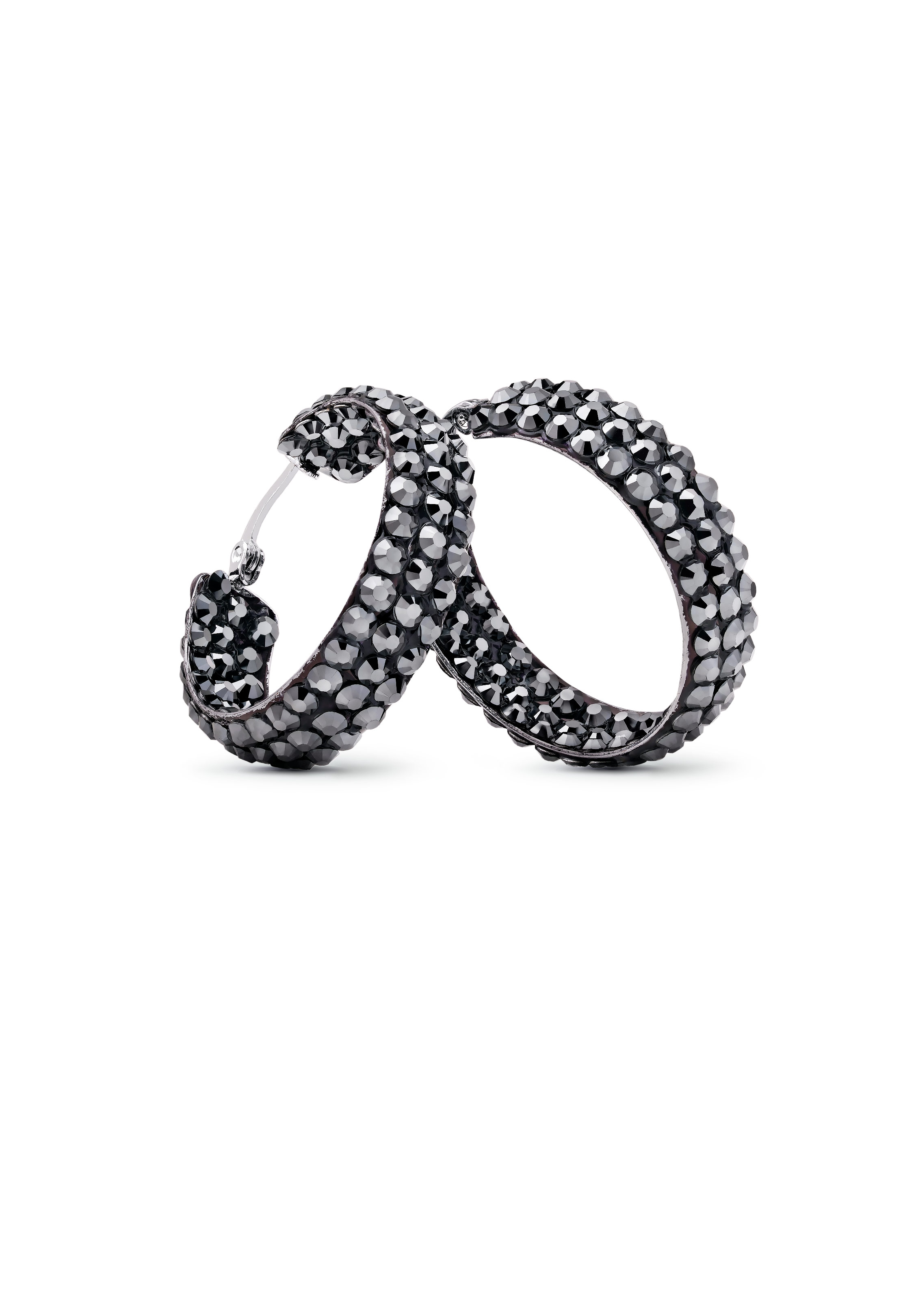 Triple Sparkle Earrings-S (1.25 x 1.25 inch)-Jet Hematite