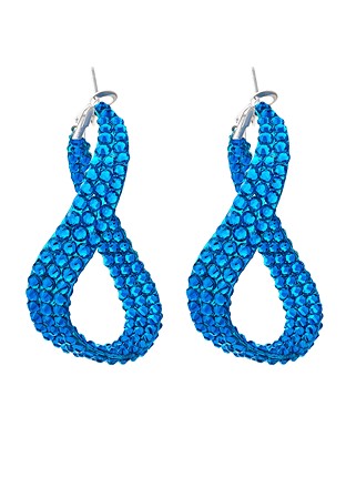 Wavy Hoop Earrings-Capri Blue