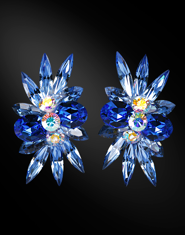 Zdenka Arko Light Sapphire Crystal Earrings UH04001-110-Light Spphire