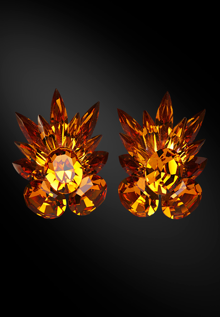 Zdenka Arko Topaz Crystal Earrings UH04012-129-Topaz