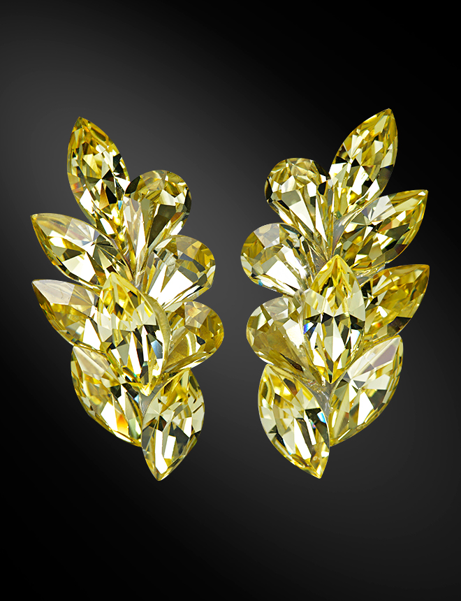 Zdenka Arko Jonquil Crystal Earrings UH06006-119-Jonquil