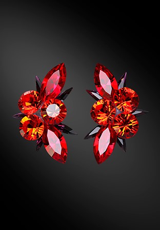 Zdenka Arko Hyacinth & Light Siam Crystallized Earrings UH06012-124-Siam