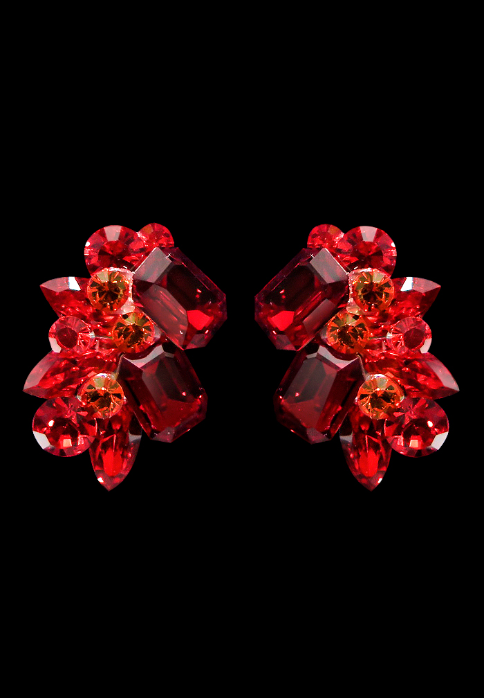 Zdenka Arko Siam & Hyacinth Crystallized Earrings UH15001-102-Siam