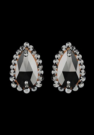 Zerlina Crystal Earring DCE901-2-Jet Hematite