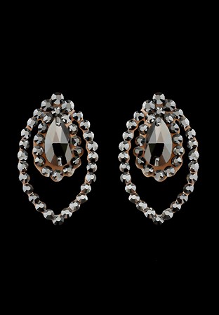 Zerlina Crystal Earring DCE920-2-Jet Hematite