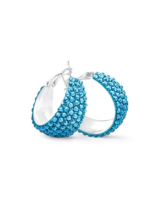 Zerlina Crystal Hoop Earrings HE/S PE-Aquamarine
