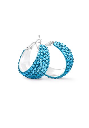 Zerlina Crystal Hoop Earrings-S (1.2 x 1.2 inch)-Aquamarine