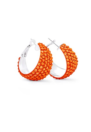 Zerlina Crystal Hoop Earrings-S (1.2 x 1.2 inch)-Hyacinth