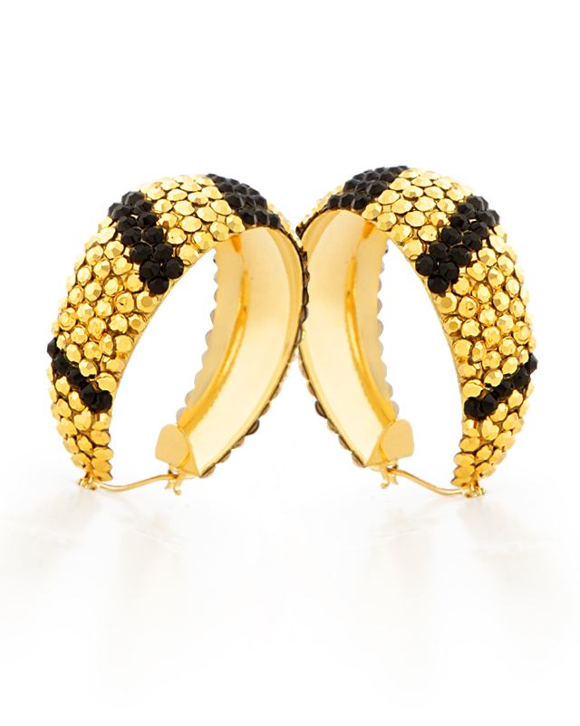 Zerlina Crystal Hoop Earrings HE/L PE GDJT-Gold