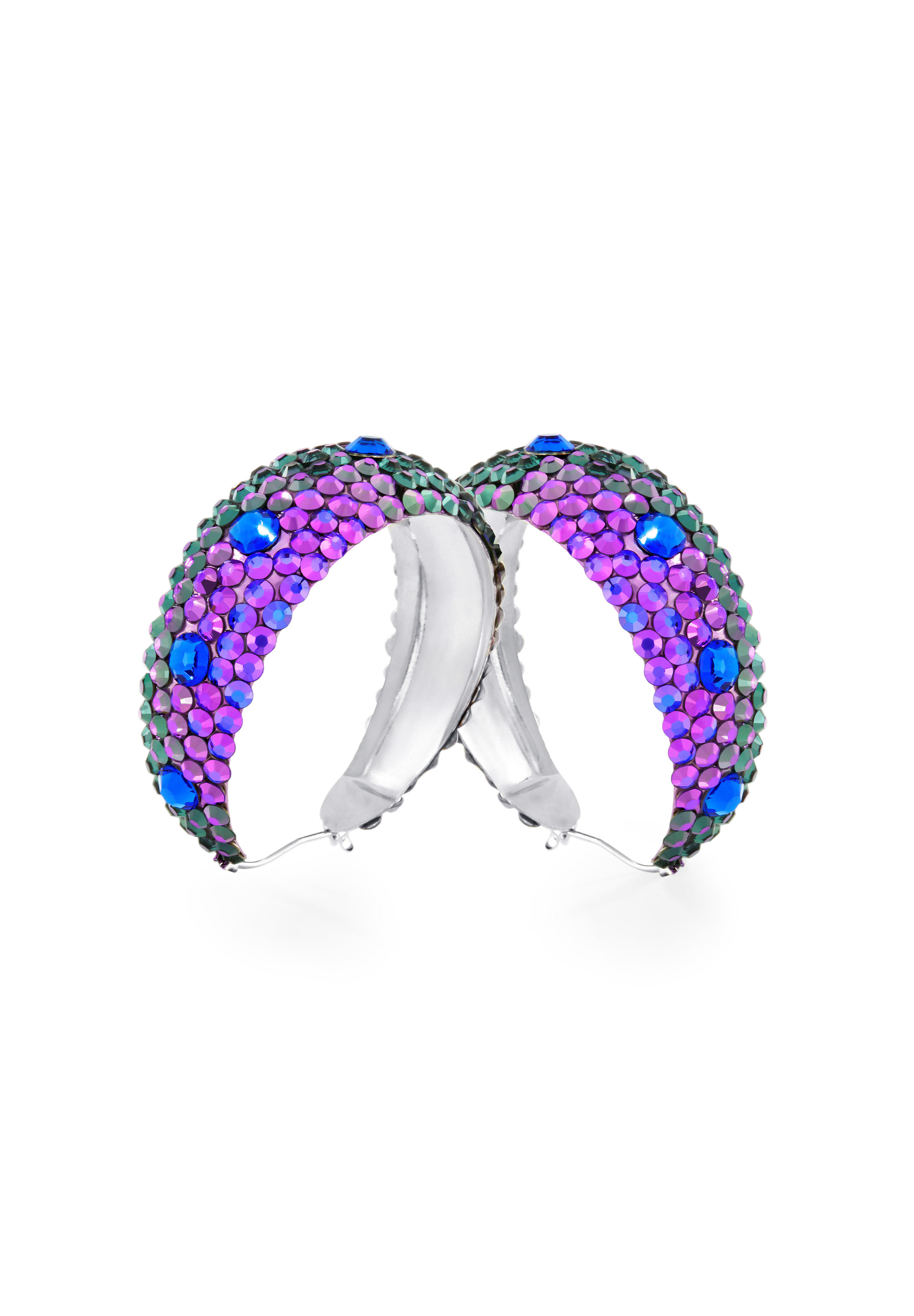 Zerlina Crystal Hoop Earrings HE/L PE HELCB-Heliotrope