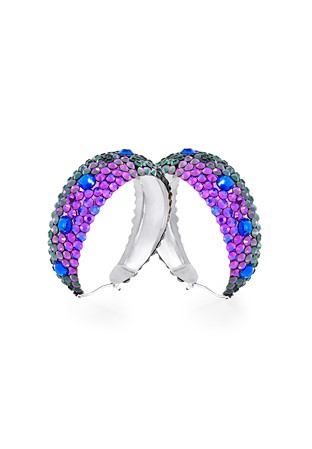 Zerlina Crystal Hoop Earrings HE/L PE HELCB-Heliotrope