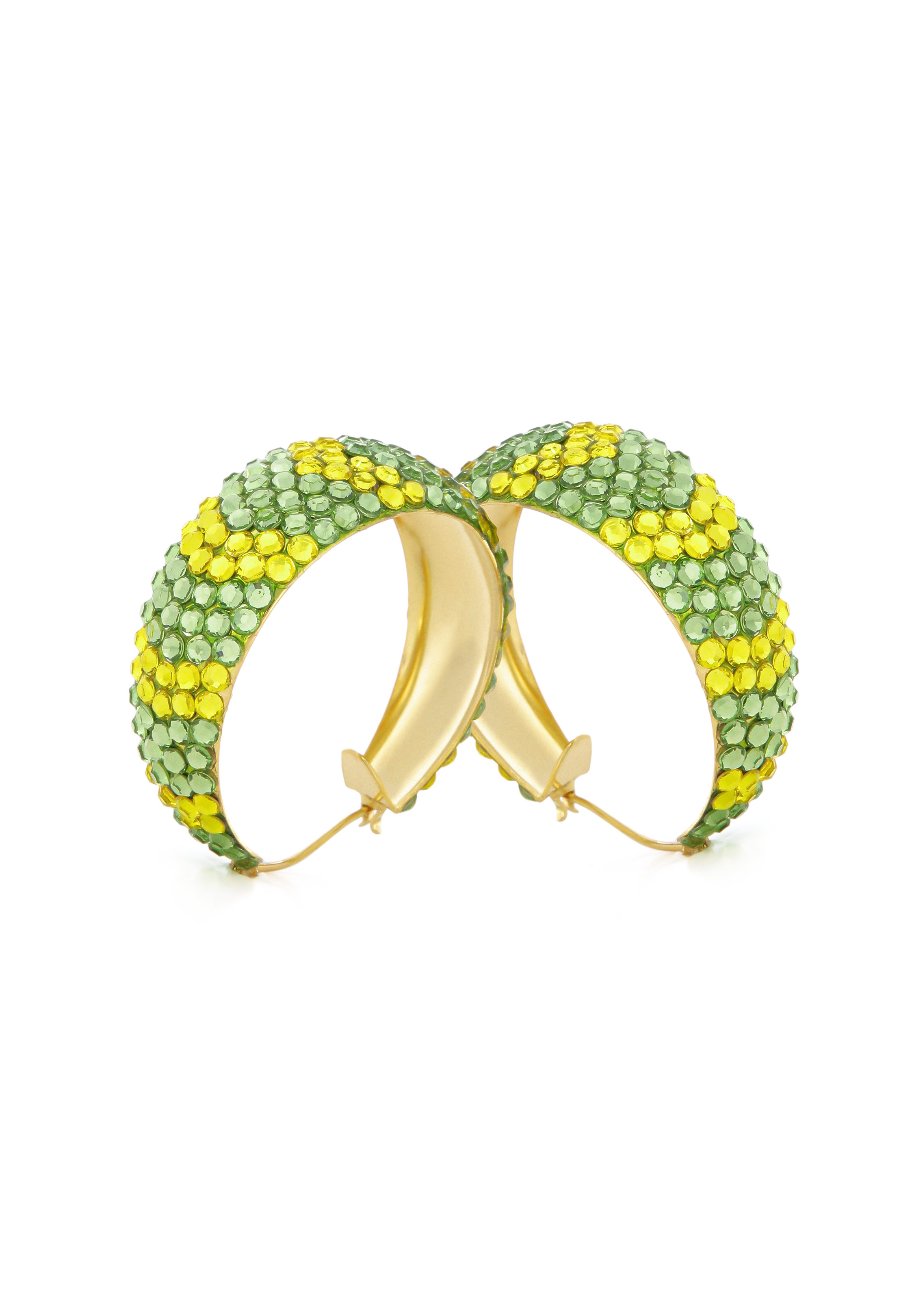 Zerlina Crystal Hoop Earrings HE/L PE PRCR-Peridot
