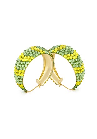 Zerlina Crystal Hoop Earrings HE/L PE PRCR-Peridot