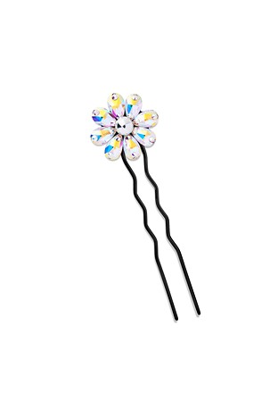 Crystal Flower Hair Pin WAP006-Crystal AB
