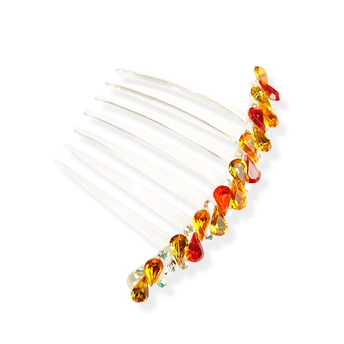 Rhinestone comb 7729184-Topaz