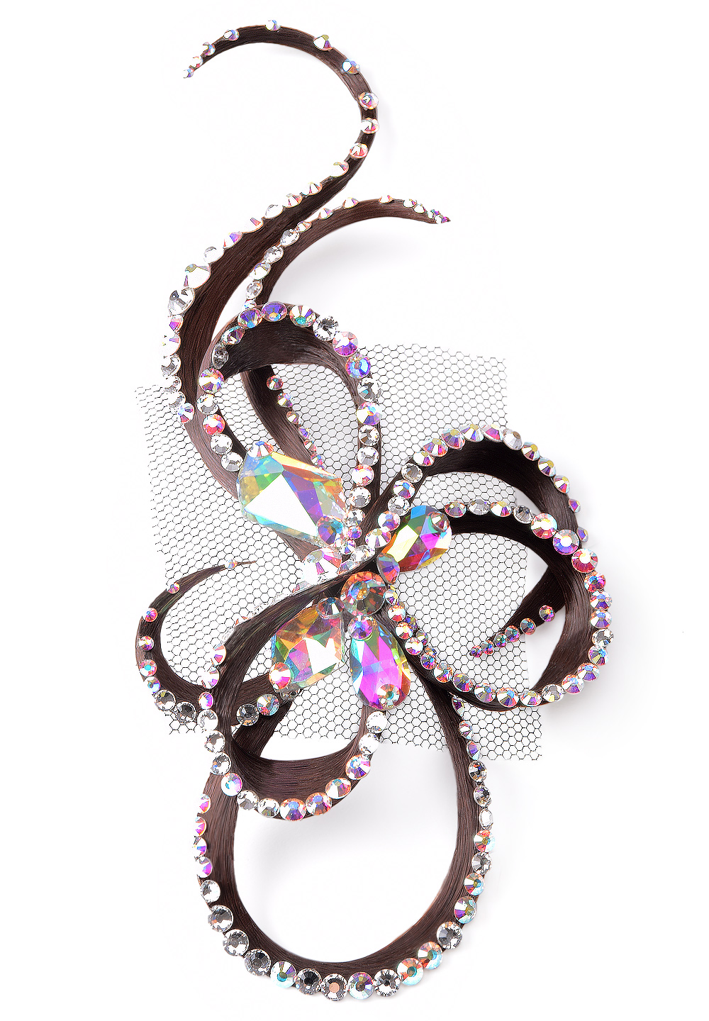 Taka Captivating Crystal Hair Piece HO-007-Dark Brown
