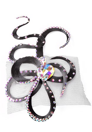 Taka Hypnotic Crystal Hair Piece HO-014-Black
