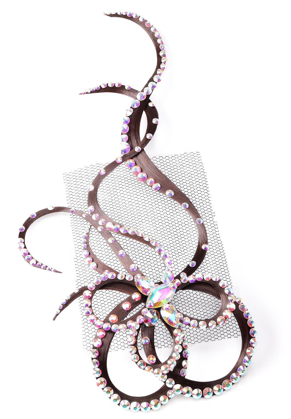 Taka Mesmerize Crystal Hair Piece HO-010-Dark Brown