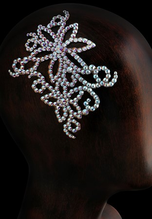 Verona Rhinestone Hairpiece HP-101-Crystal AB
