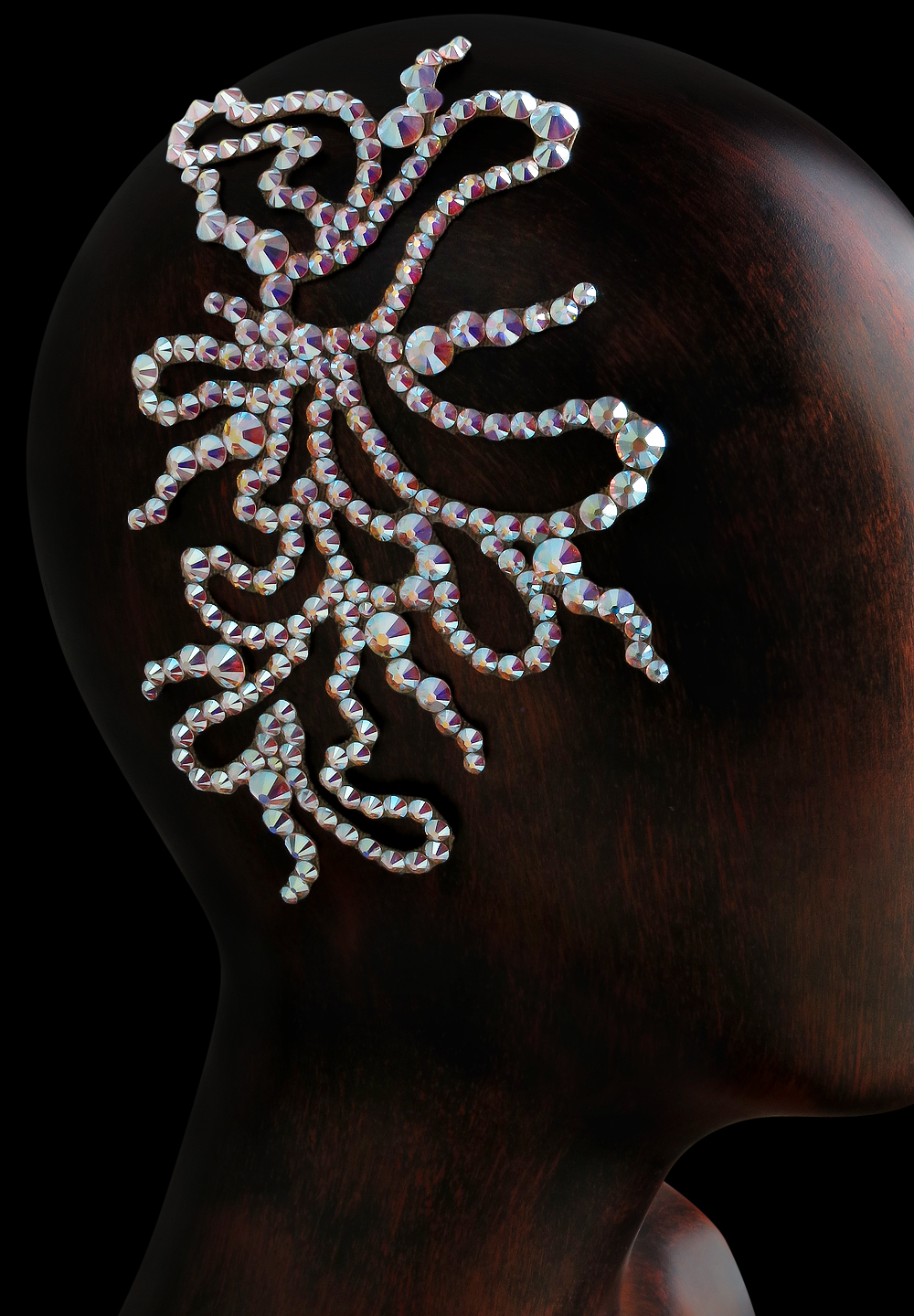 Verona Rhinestone Hairpiece HP-103-Crystal AB