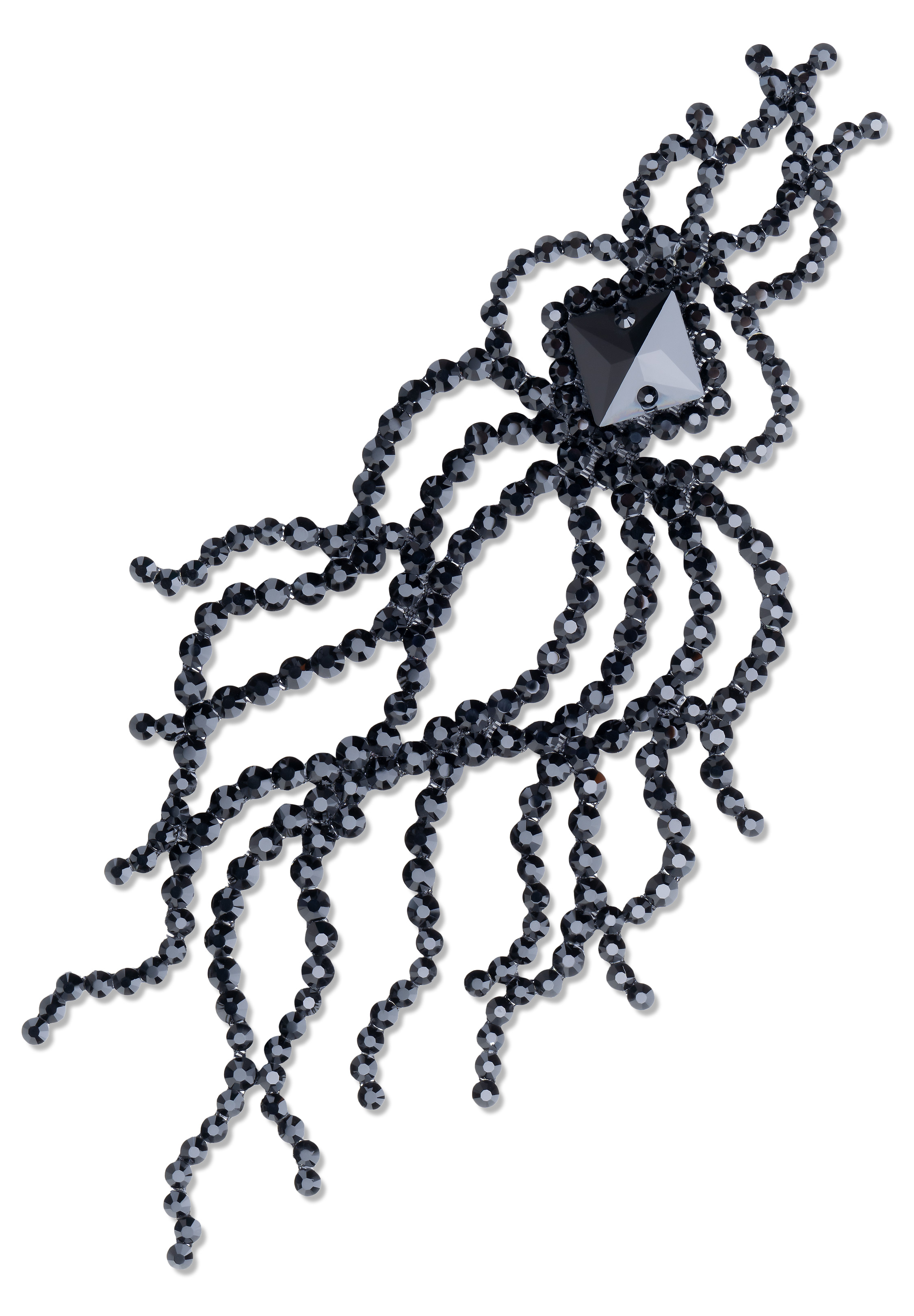 Verona Rhinestone Hairpiece HP-108-2-Jet