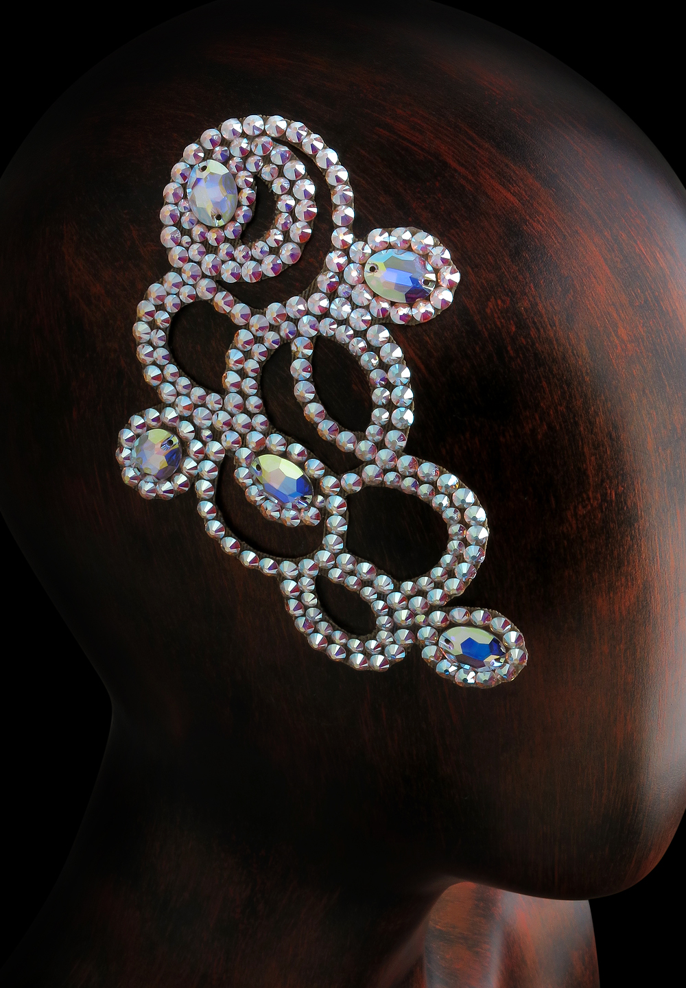 Verona Rhinestone Hairpiece HP-114-Crystal AB