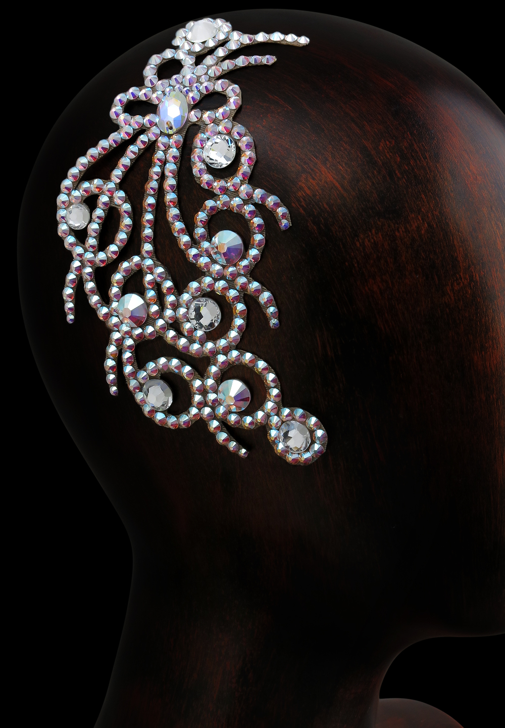 Verona Rhinestone Hairpiece HP-122-Crystal AB