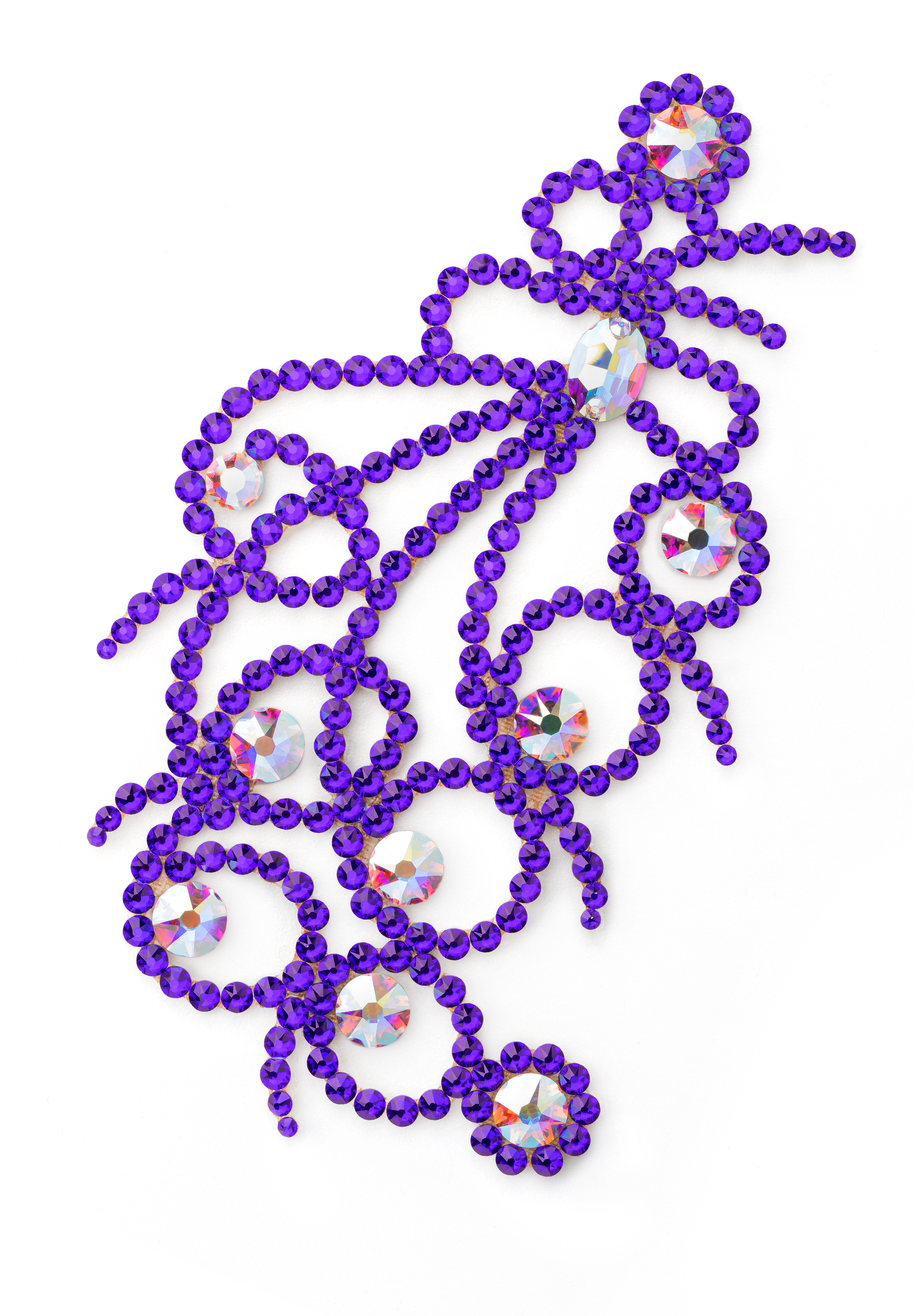 Verona Rhinestone Hairpiece HP-122-1-Purple Velvet