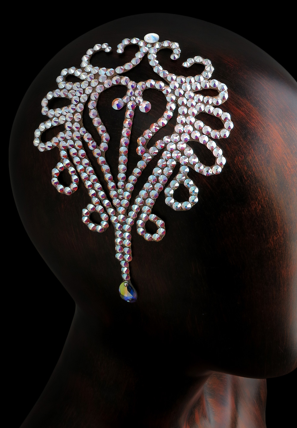 Verona Rhinestone Hairpiece HP-128-Crystal AB