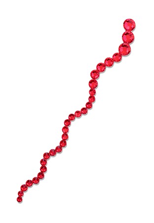 Verona Rhinestone Headpiece HD-301-2-Light Siam