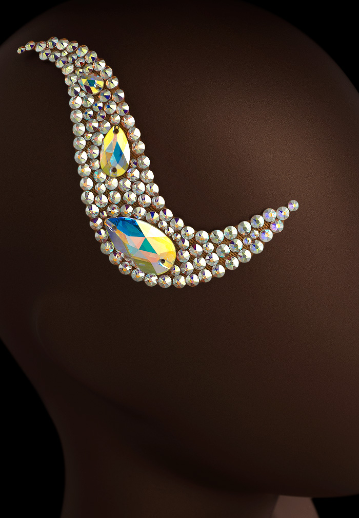 Verona Rhinestone Hairpiece HP-306-Crystal AB