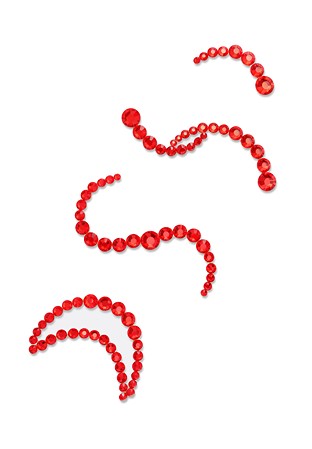 Verona Rhinestone Strips SD-309-2-Light Siam